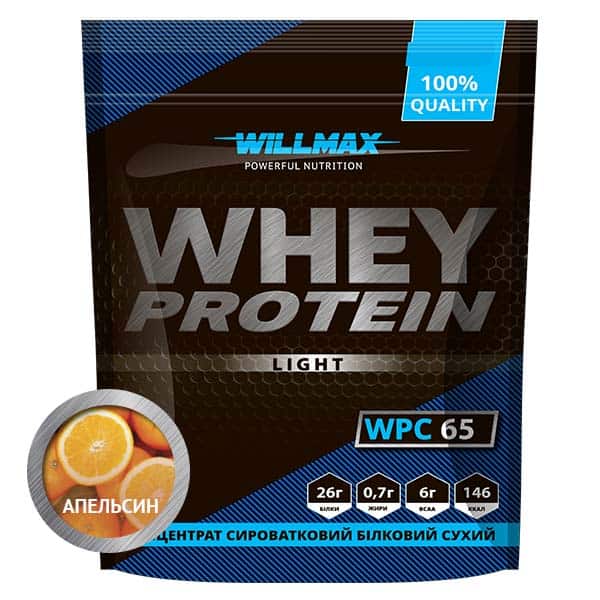 Протеин Willmax 65%  1кг Апельсин